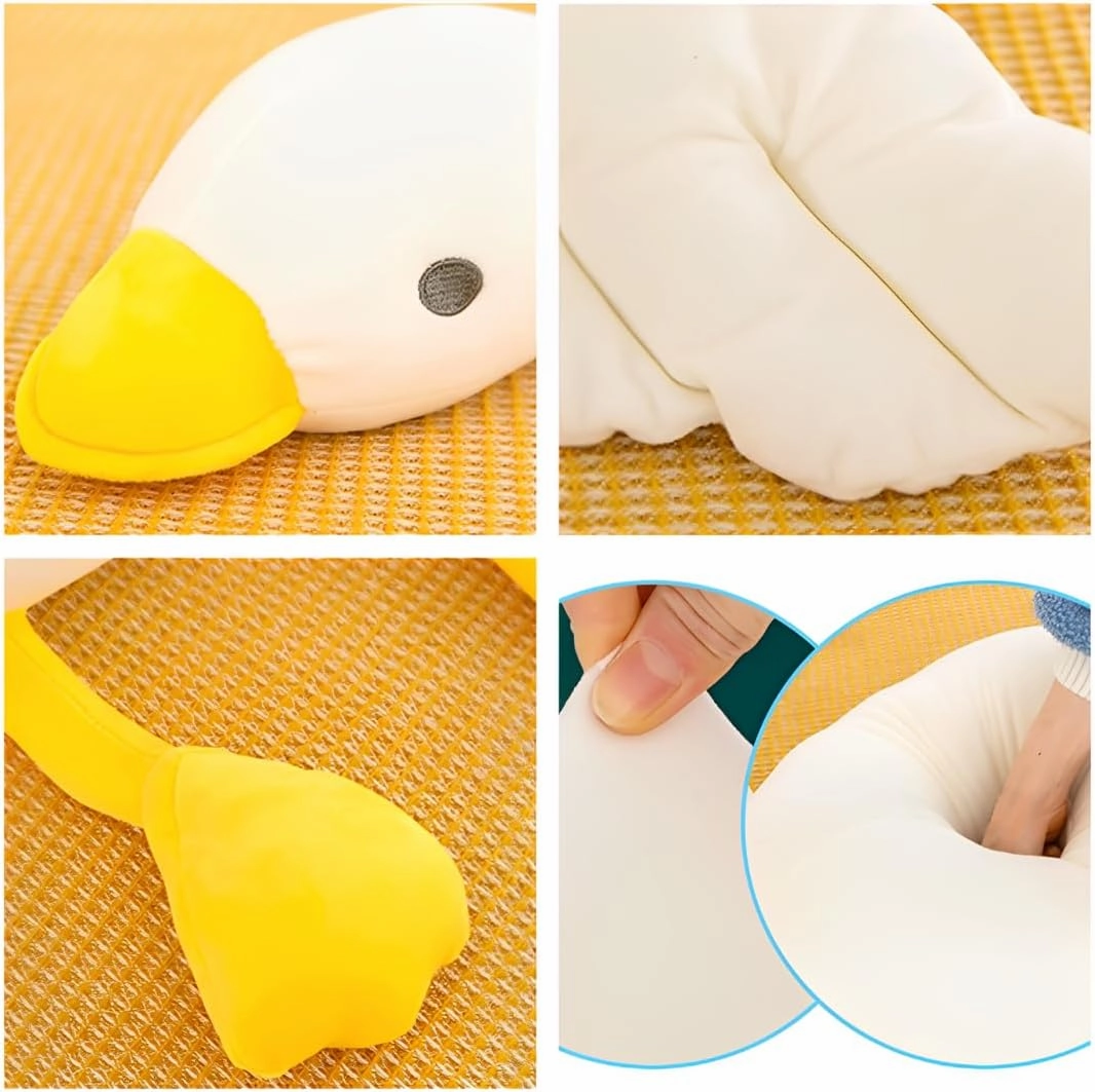 Goose Stuffed Animal Pillow Toy,Cute Giant Goose Plush Duck Stuffed Animal Hugging Pillow,Super Soft Swan Stuffed Animal Sleeping Pillow for Kids and Adults. (White, 33.5)
