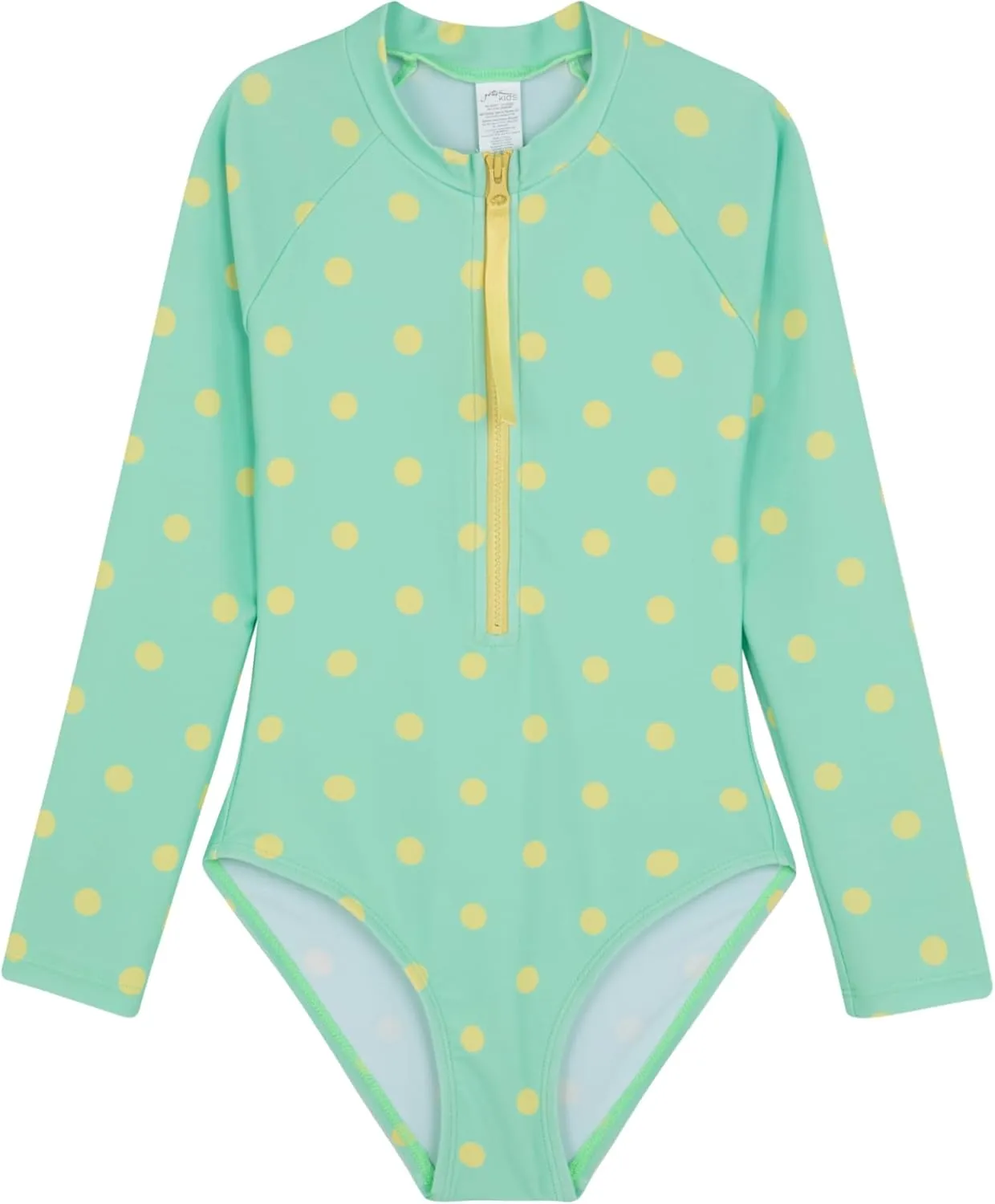 Gottex Kids Long Sleeve Zip Front One Piece Swimsuit Chlorine Fade Resistant and Built-in UPF UV Protection