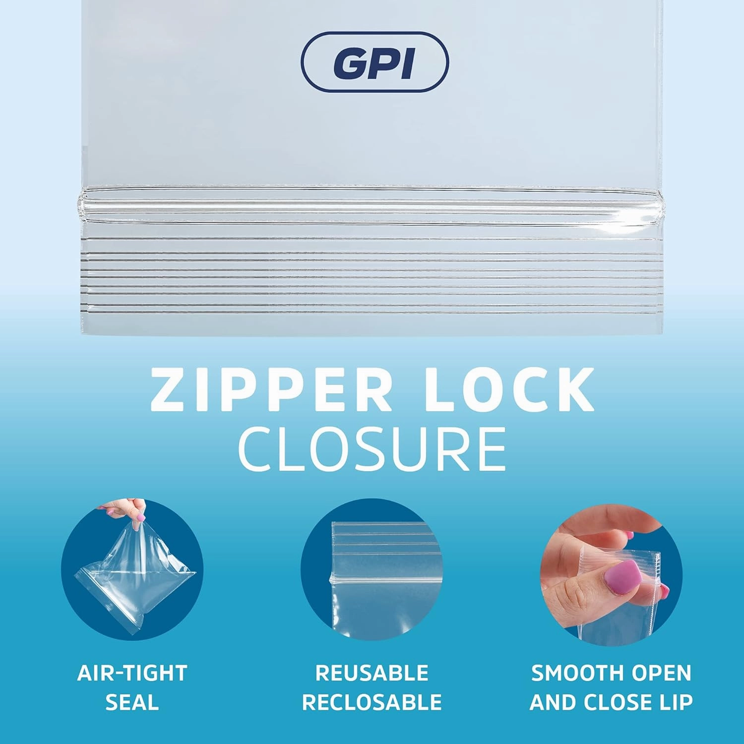 GPI - 2" x 4" Small Zip Bags, 1000 Count, 2 Mil, Clear Plastic Reclosable Zipper Poly Baggies, with Resealable Zip Top Lock Seal, for Jewelry, Coins, Pills, Candy, Beads, Seeds & More.