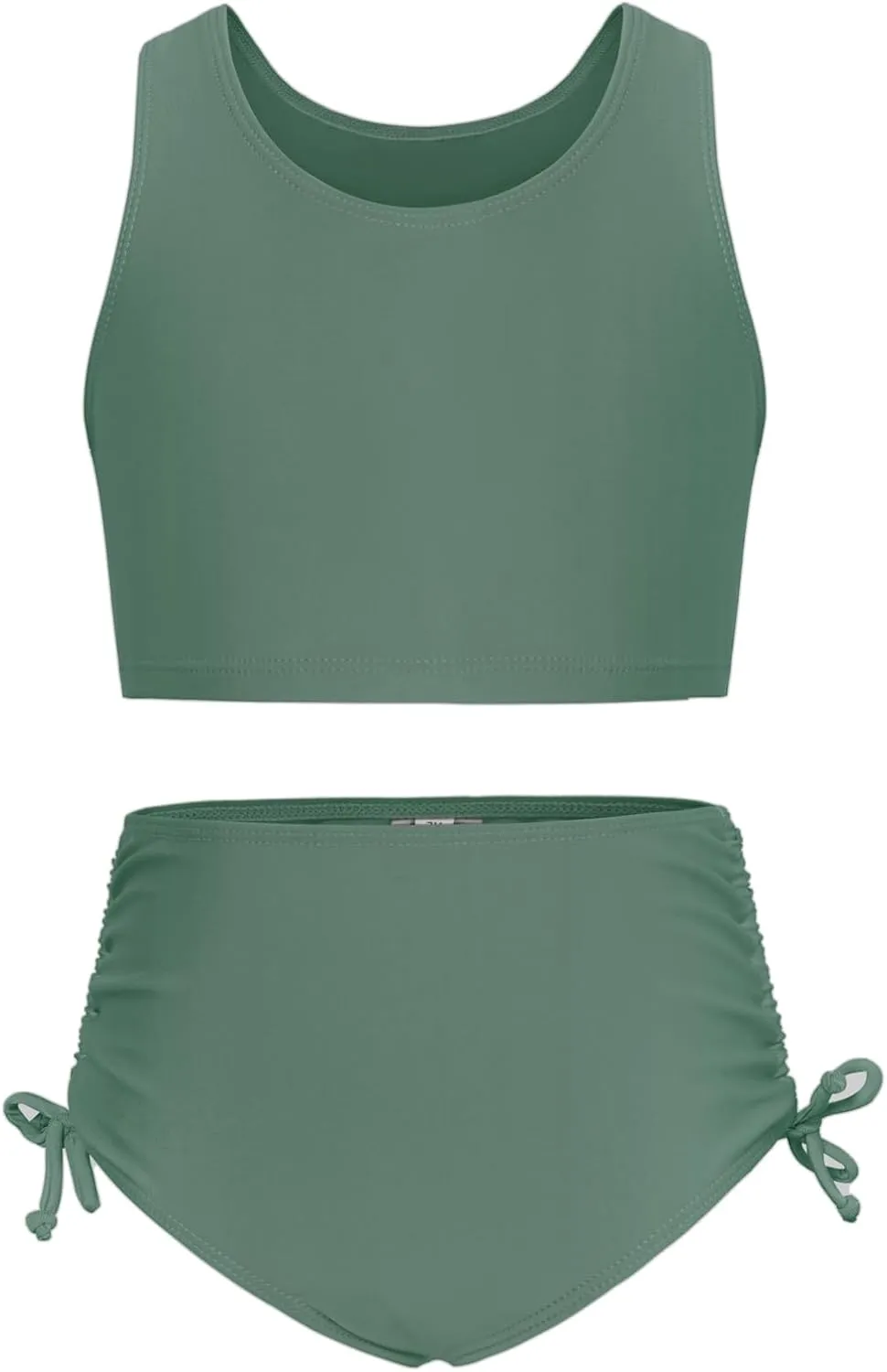 GRACE KARIN Girls Bathing Suit Adjustable Taniki Swimsuit Tie Front 4 Piece Bikini Set with Kimono Cover Up 6-14