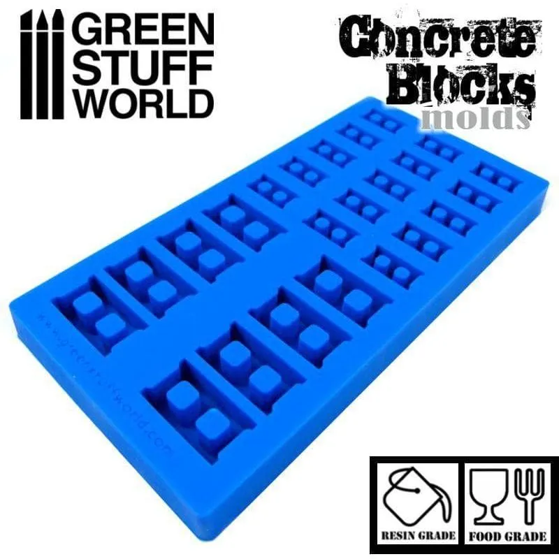 GREEN STUFF WORLD Silicone Molds - Concrete Blocks