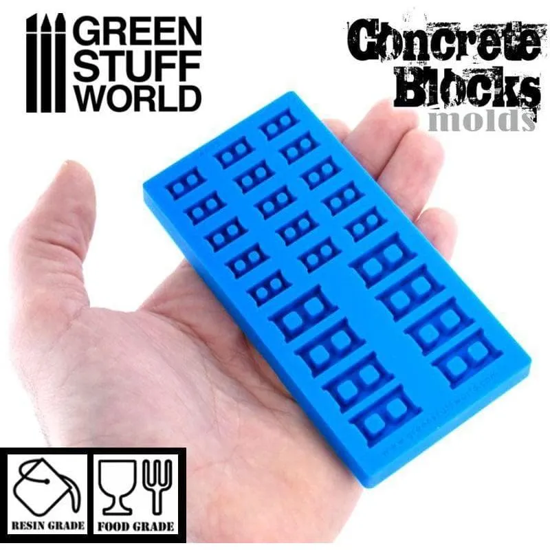 GREEN STUFF WORLD Silicone Molds - Concrete Blocks
