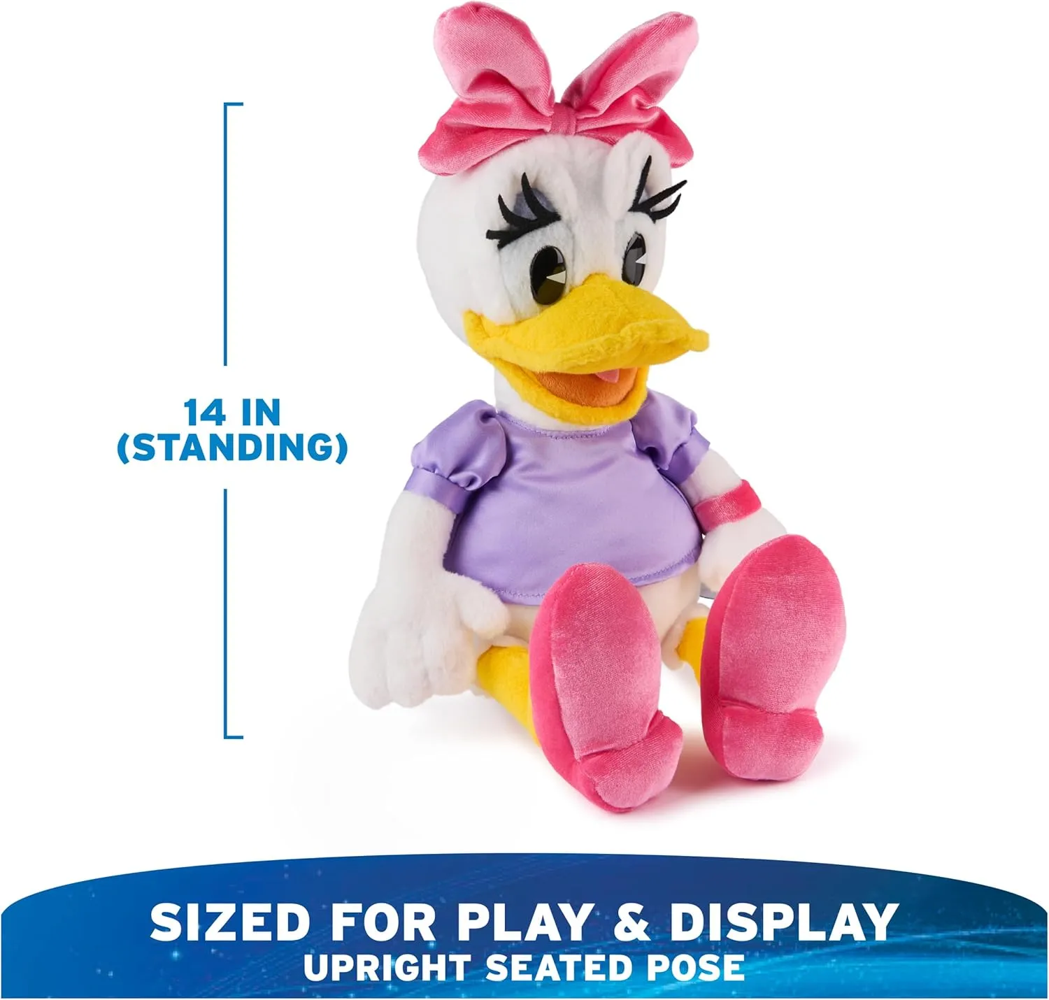 GUND Disney Official Daisy Duck Classic Plush, Mickey and Friends, Deluxe Collector Stuffed Animal for Ages 1 and Up, Blue/White, 14”