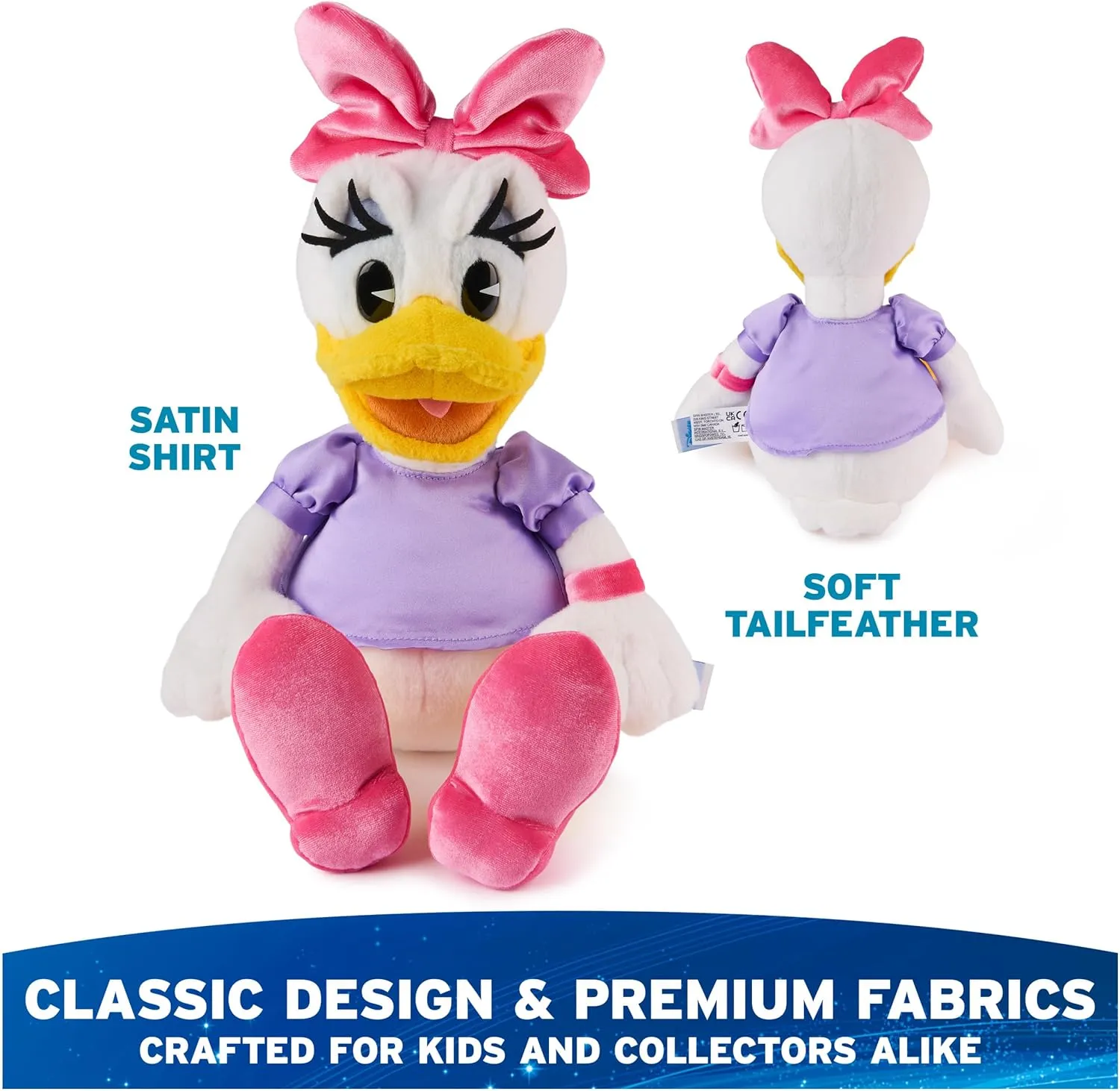 GUND Disney Official Daisy Duck Classic Plush, Mickey and Friends, Deluxe Collector Stuffed Animal for Ages 1 and Up, Blue/White, 14”