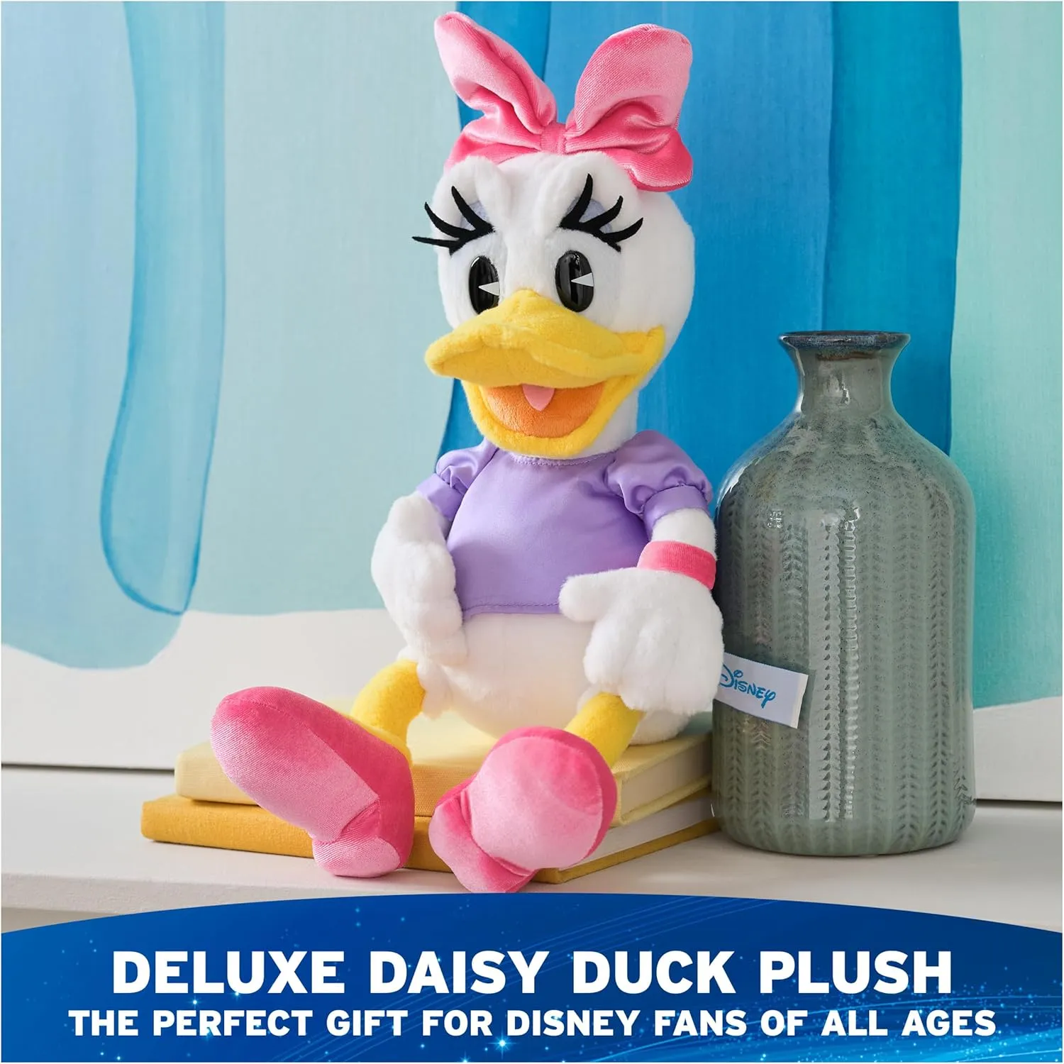 GUND Disney Official Daisy Duck Classic Plush, Mickey and Friends, Deluxe Collector Stuffed Animal for Ages 1 and Up, Blue/White, 14”