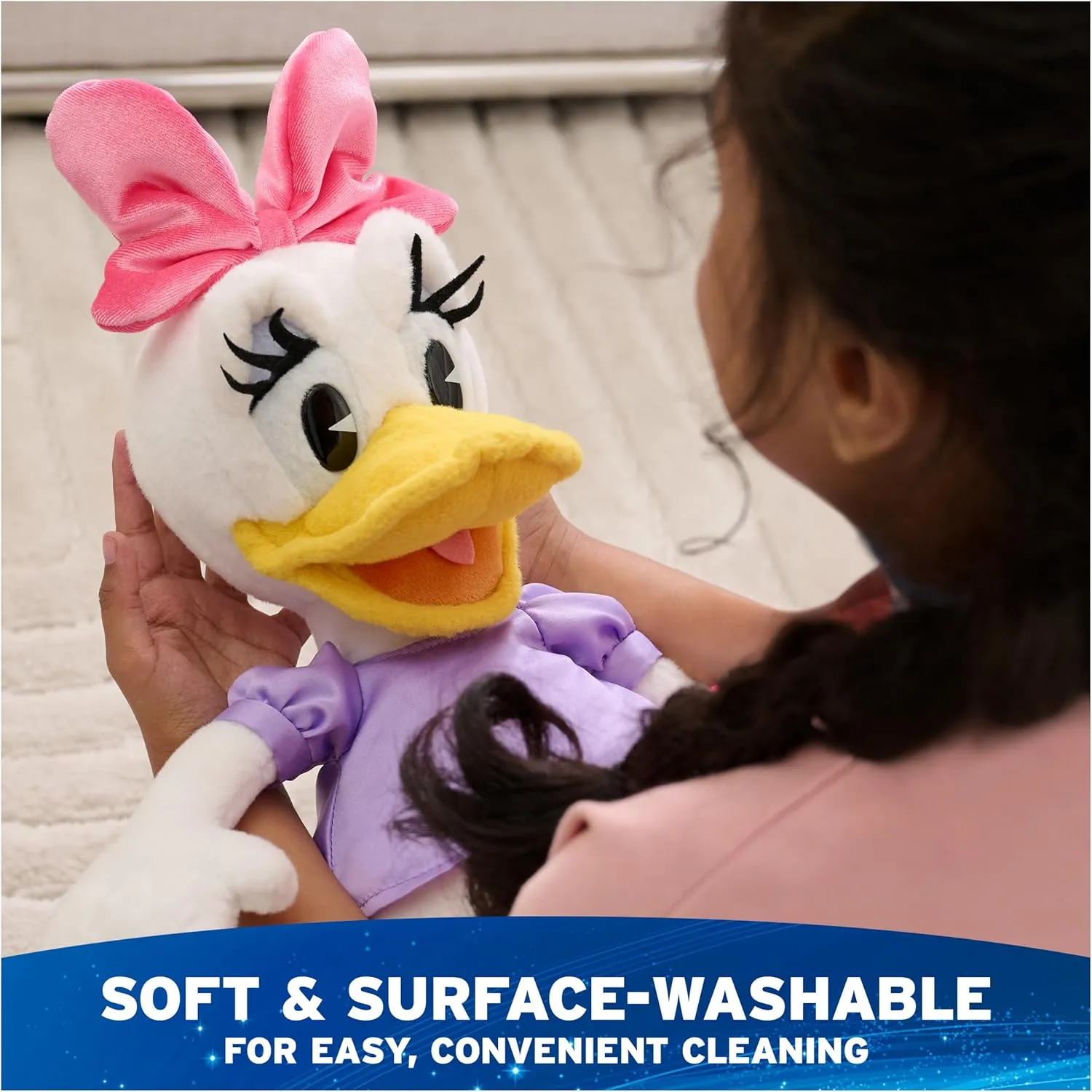 GUND Disney Official Daisy Duck Classic Plush, Mickey and Friends, Deluxe Collector Stuffed Animal for Ages 1 and Up, Blue/White, 14”