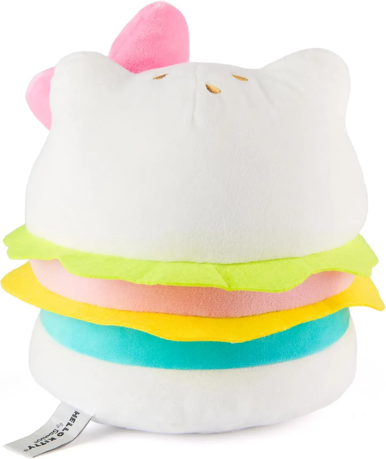 GUND Sanrio Official Hello Kitty Hamburger Plush, Collectible Plush Toy, Stuffed Animal for Ages 1 and Up, Pink/White, 8”