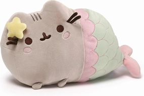 GUND Pusheen Mermaid Plush, Stuffed Animal for Ages 8 and Up, Green/Pink, 12”