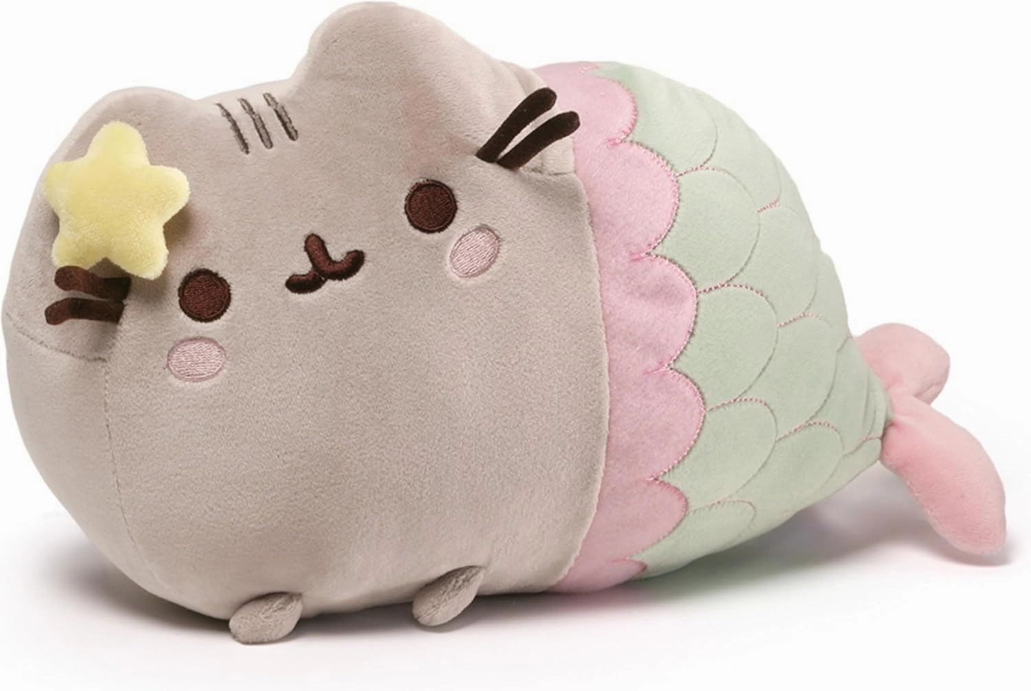 GUND Pusheen Mermaid Plush, Stuffed Animal for Ages 8 and Up, Green/Pink, 12”