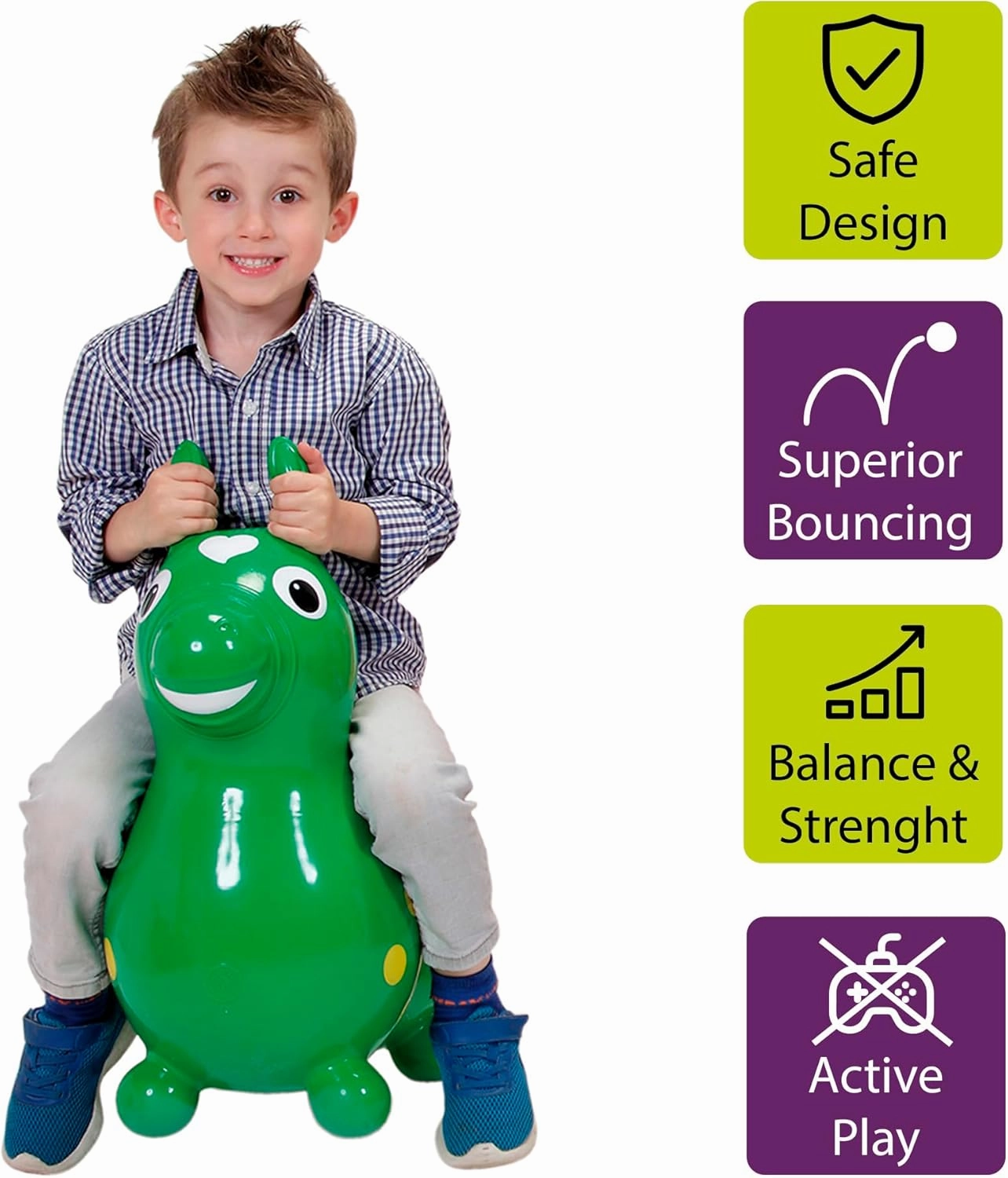 Gymnic Rody Bounce Horse Green