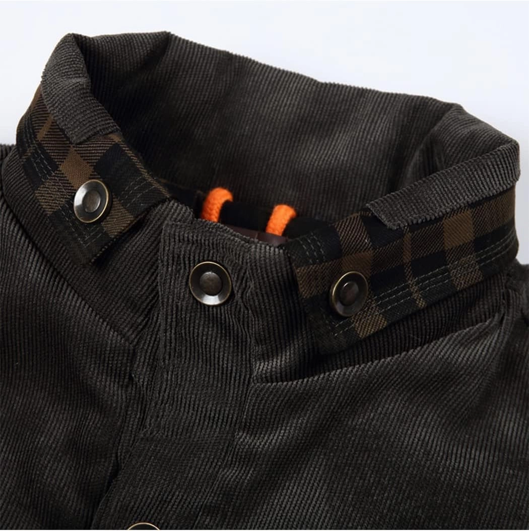 Haellun Men's Long Sleeve Sherpa Lined Shirt Jacket Flannel Plaid Fleece Coats