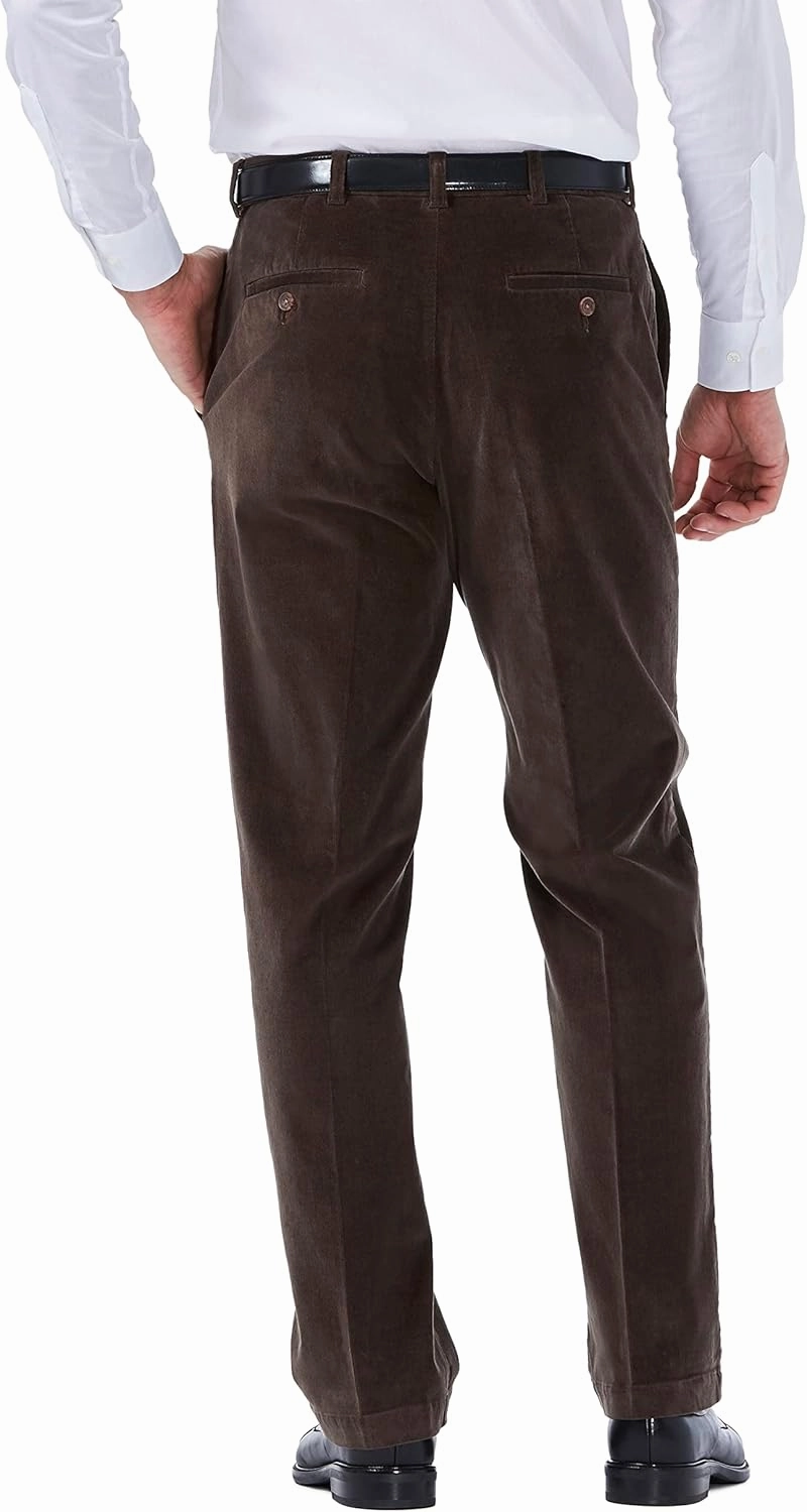 Haggar Mens Classic Fit Stretch Corduroy Pant