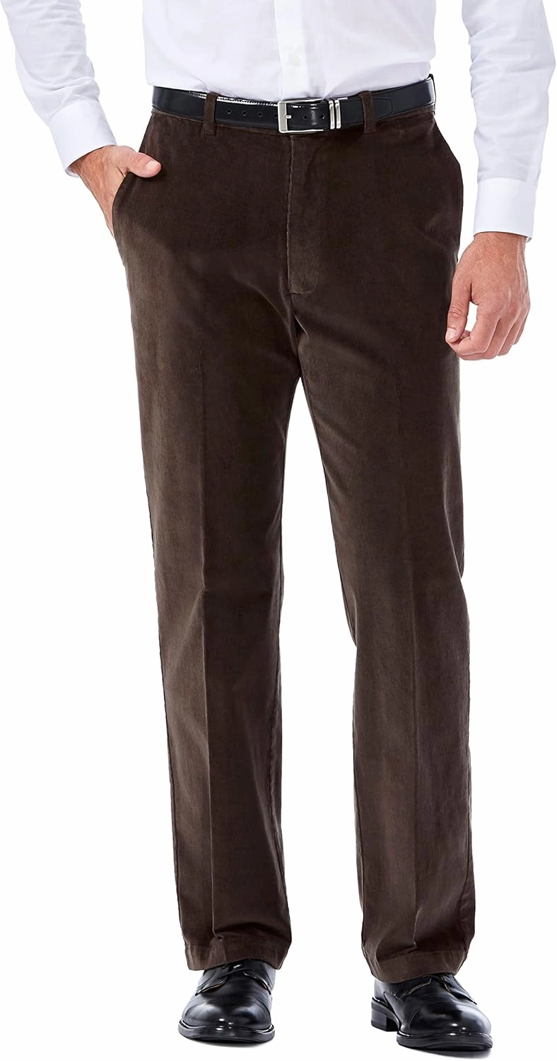 Haggar Mens Classic Fit Stretch Corduroy Pant