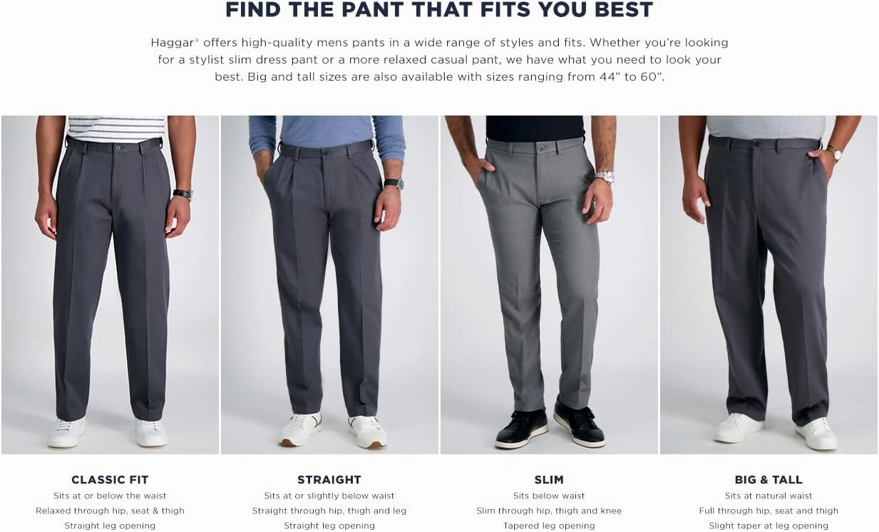 Haggar Mens Classic Fit Stretch Corduroy Pant