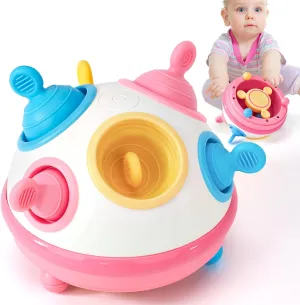 hahaland 1 Year Old Girl Gifts - Montessori Toys Baby Toys 12-18 Months for Sensory Toys Pop Fidget Spinning Toy for 1-3-Year-Old Gift Airplane Toddler Travel Toy for 12-18 Month Birthday Gifts