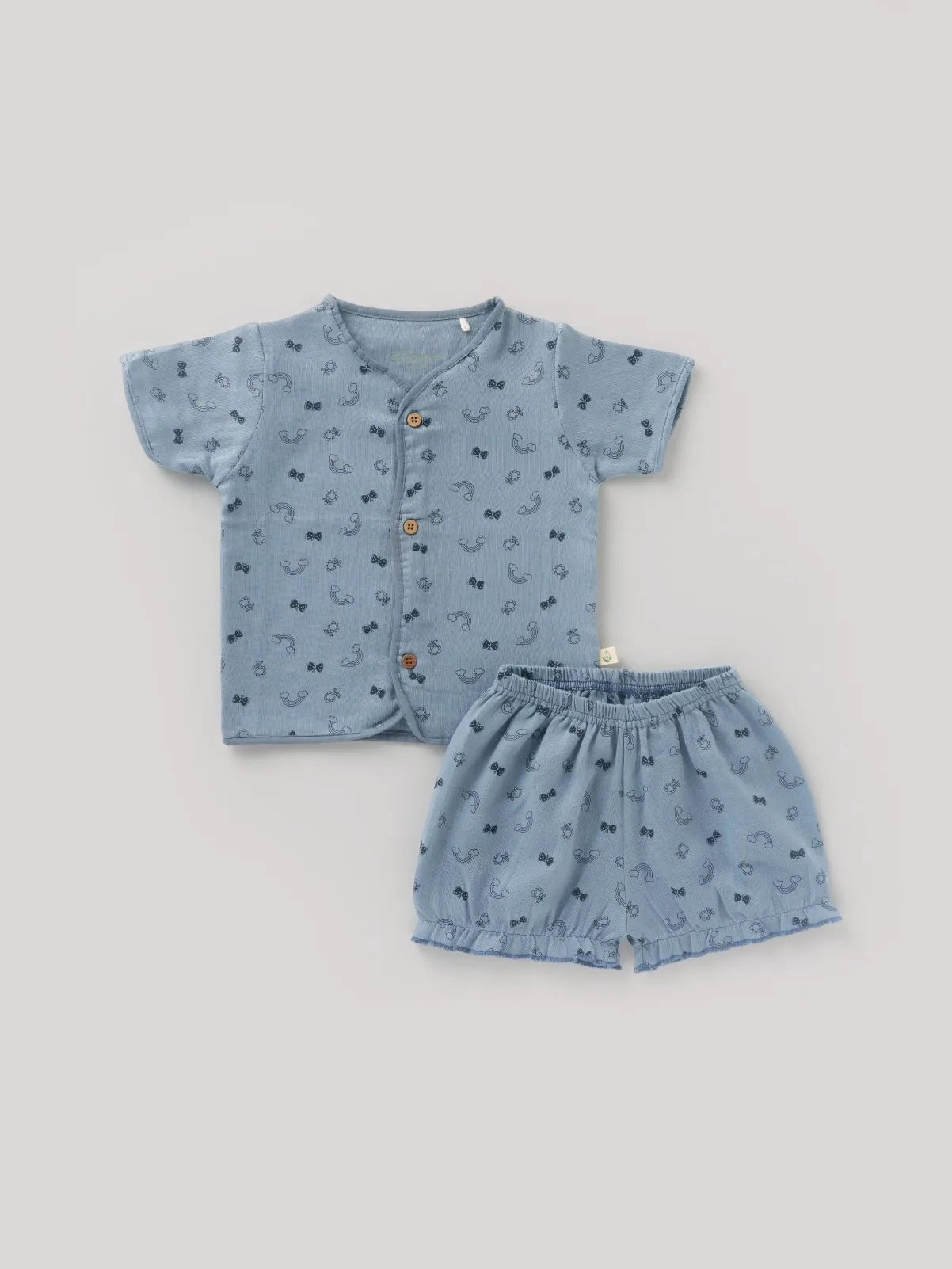 Half sleeve blue t-shirt & bloomer for baby