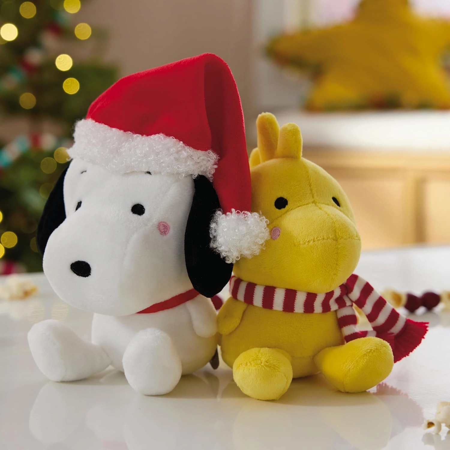 Hallmark Better Together Peanuts Holiday Plush Toys (Snoopy and Woodstock) 6" Stuffed Toys, Gifts for Kids