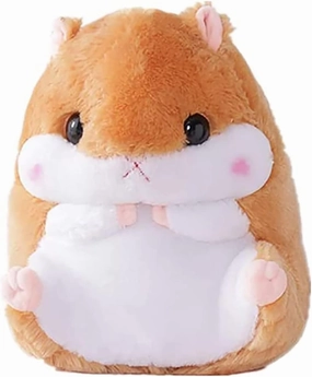 Hamster Plush Toy, Hamster Stuffed Animal Plush Pillow Birthday Xmas Gift for Kids (Brown 15.7''x11.8'')