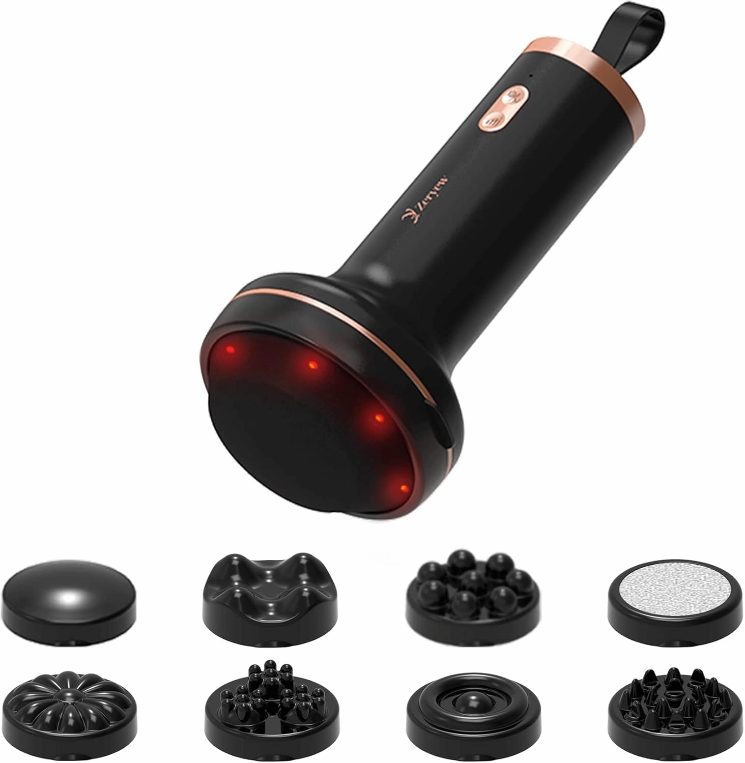 Handheld Cellulite Massager, Body Sculpting Machine, Rechargeable & Cordless, Stomach Fat Massager With 8 Massage Heads 2 Mesh Covers, Massage Abdominal Belly Thighs Butt Neck for Women Men at Home