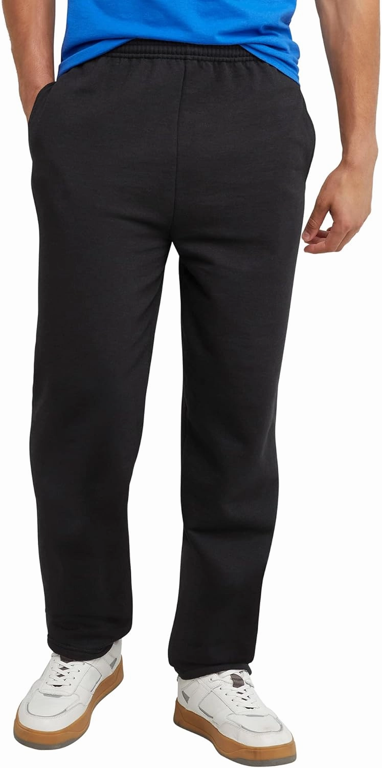 Hanes, EcoSmart Fleece Sweats for Men, Open Bottom Sweatpants, 30.5"