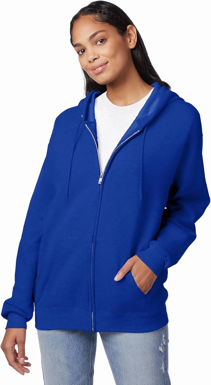 Hanes Men's EcoSmart Fleece Full-Zip Hoodie Sweatshirt