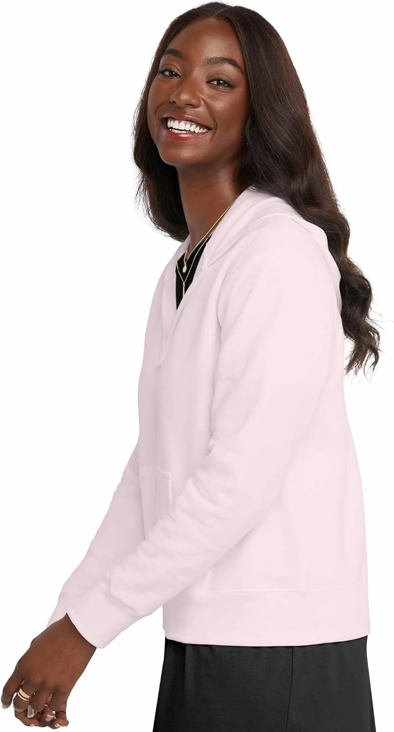Hanes Women's Hoodie, Ecosmart Fleece Full-zip Hoodie, Zip-up Hooded Sweatshirt