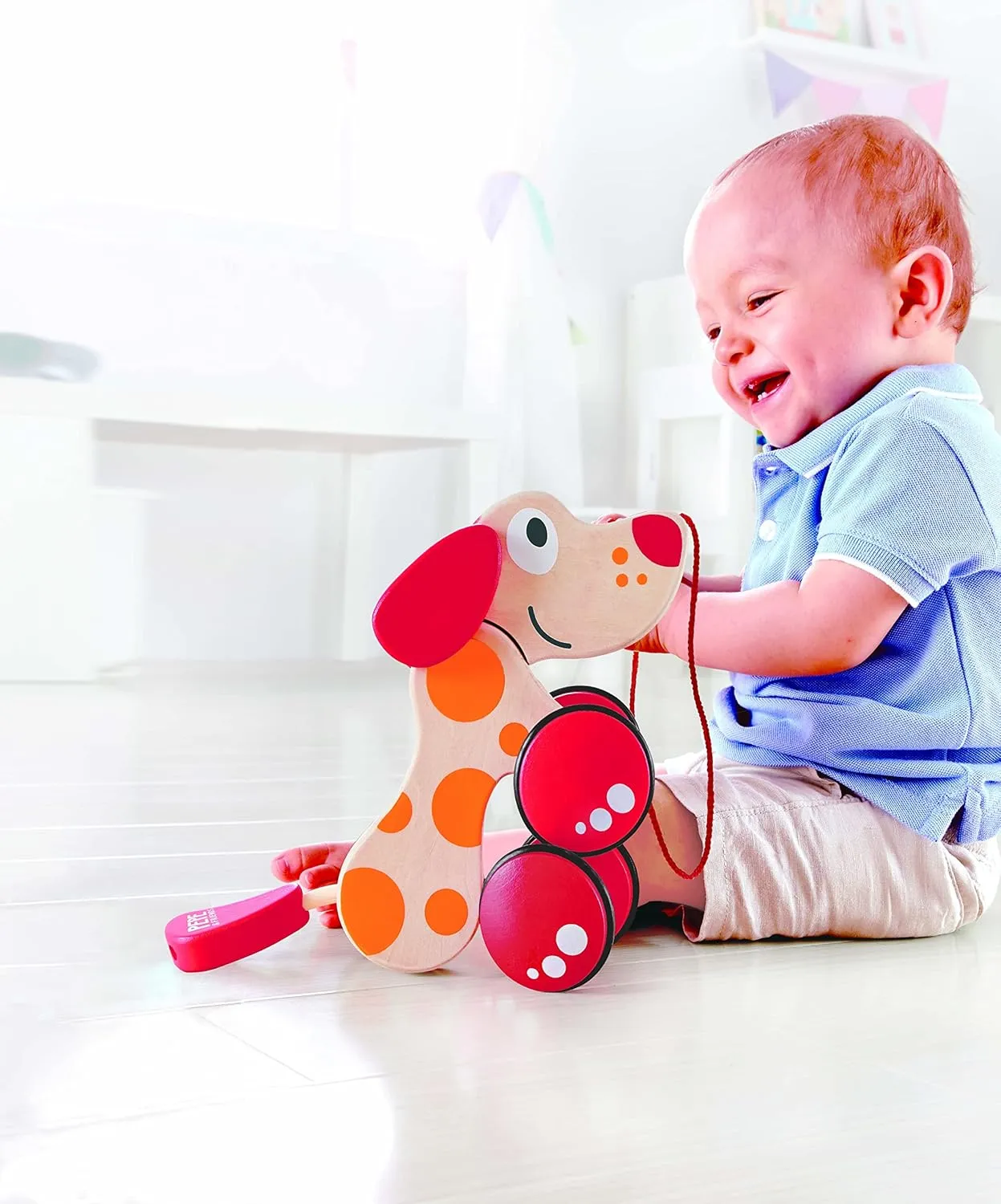 Hape Walk-A-Long Puppy Wooden Pull Toy