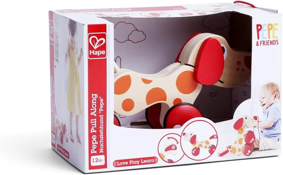 Hape Walk-A-Long Puppy Wooden Pull Toy