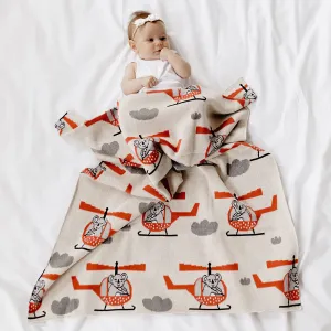 Harry Helicopter Baby Blanket