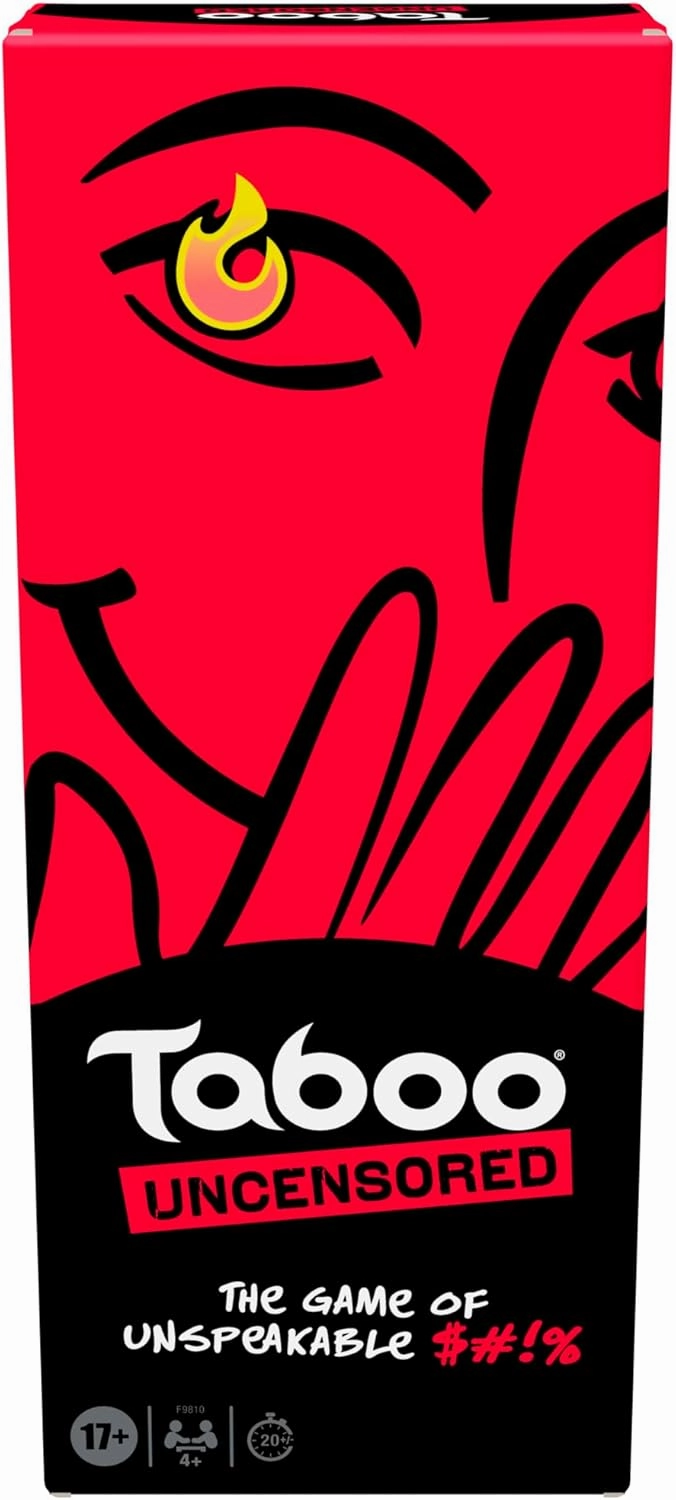 Hasbro Gaming Taboo Uncensored Board Game for Adults Only | Ages 17  | 4  Players | 20 Mins. Avg. | Hilarious NSFW Party Games for Adults