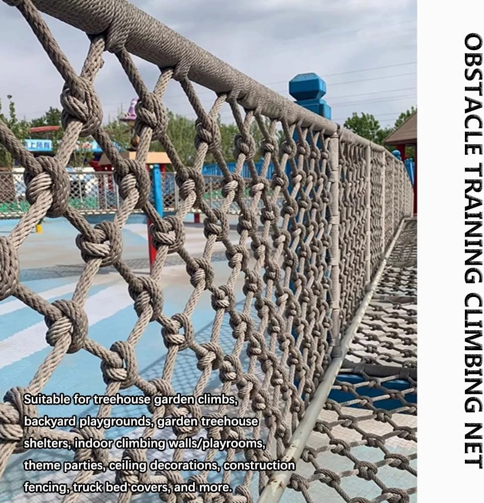 Heavy Duty Climbing Cargo Net, Nylon Child Safety Net Playground Net, Obstacle Training Rope Ladder Swing for Adults