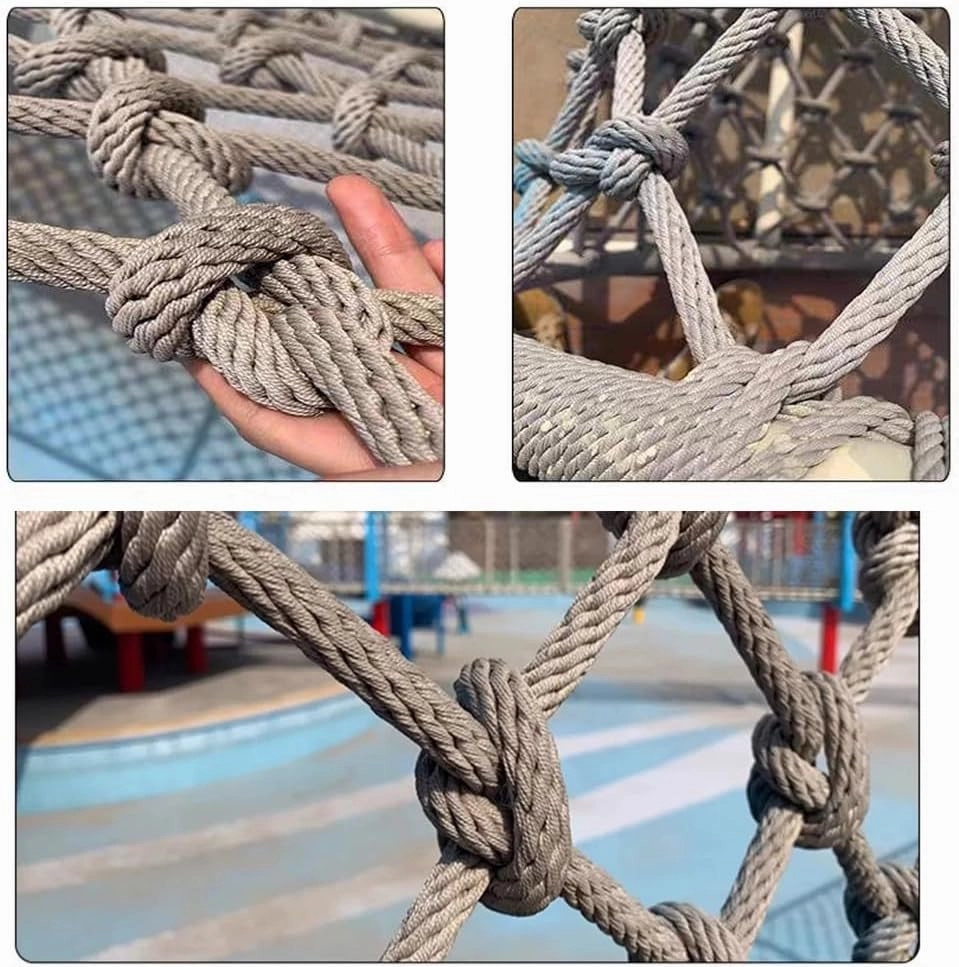 Heavy Duty Climbing Cargo Net, Nylon Child Safety Net Playground Net, Obstacle Training Rope Ladder Swing for Adults