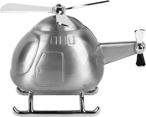 Helicopter Bank, Decorative Metal Money Saving Bank for Adults Children, Piggy Bank with Whimsy for Boys and Girls, Unique Fun Financial Toy Idea, Zinc Alloy