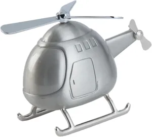 Helicopter Coin Saving Money Box Mini Piggy Bank for Decorative Silver Helicopter Craft Office Desktop Ornament Cute Coin Organizer to Encourage Saving Habits