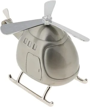 Helicopter Piggy Bank for Every Age Money-Saving Fun | Decorative Coin Pot for Boys and Girls | Unique Savings Toy with Zinc Alloy Material