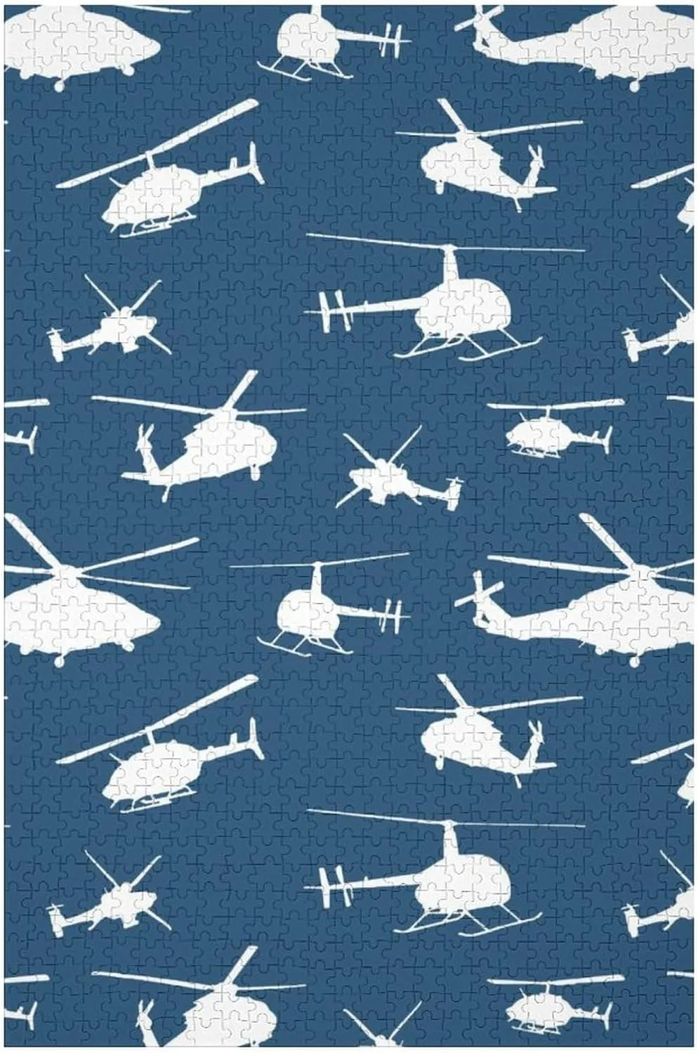 Helicopter Silhouettes Novelty Wooden Jigsaw Puzzle Printed Pictures Wall Art Decor for Living Room