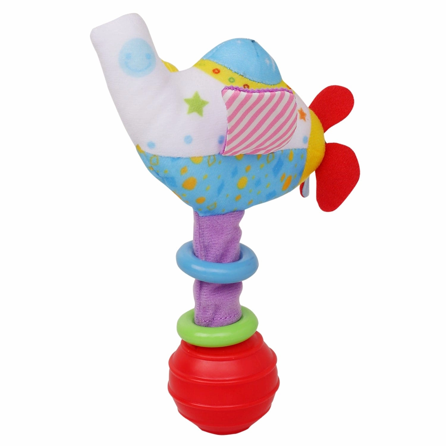 Helicopter Blue Handheld Rattle