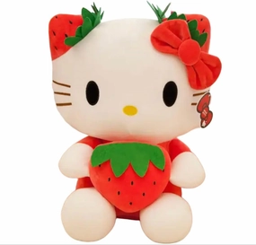 Hello Kitty Fresa Plush Stuffed Animal - 8" - Premium Soft, Huggable Material, Washable Surface, Perfect for Gifting, Suitable from Age 1 (Red)