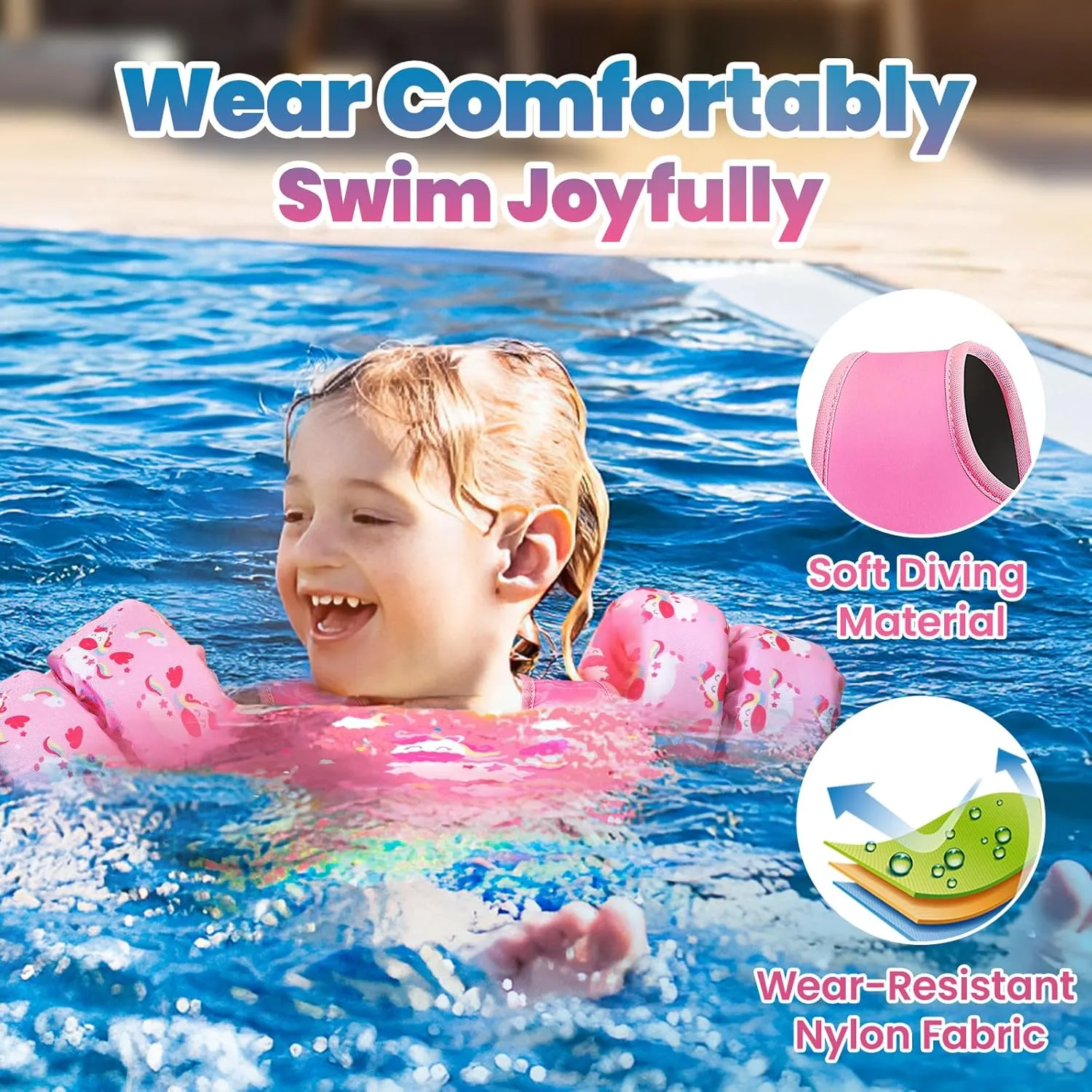 HeySplash Toddler Swim Vest, Toddler Floaties Fit 13-30 Lbs, Puddle Kids Jumper with Adjustable Strap, Pool Float Jacket Arm Floaties Baby Floatie Water Wing, Pool Sea Swimming Aid