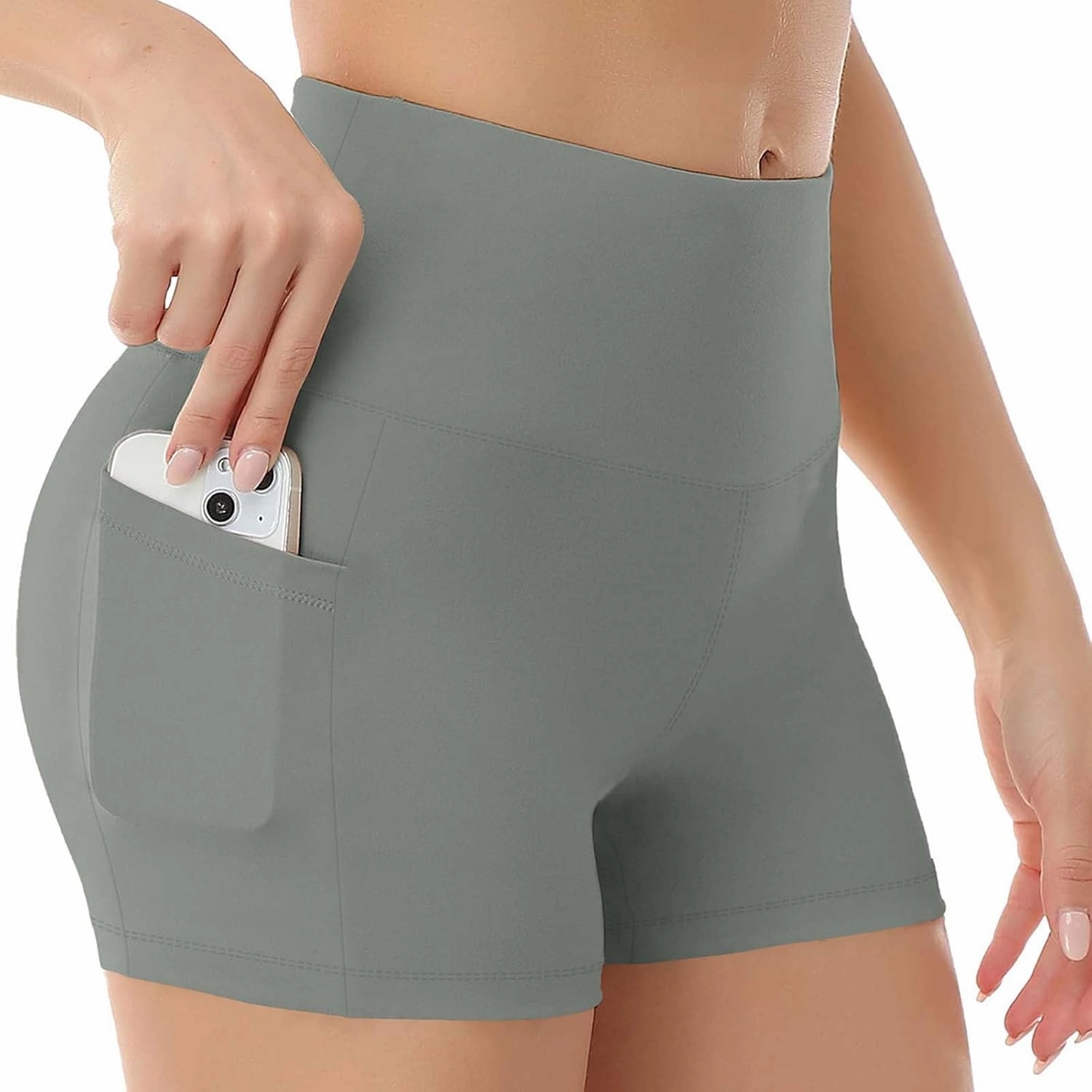 High Waisted Biker Shorts for Women Women's Hip Running Five Point Fitness Pants High Waisted Hip Tight