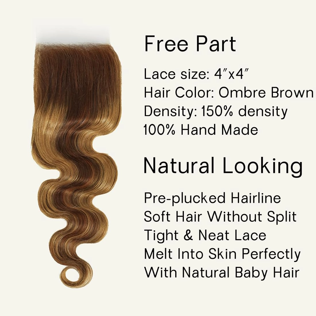 Highlight Body Wave 3 Bundles With Closure Human Hair 14 16 18 12 Honey Blonde 12A 100% Virgin Brazilian Wavy Bundles With 4x4 Closure Thick Track Ombre Brown Colored Human Hair Bundles With Closure