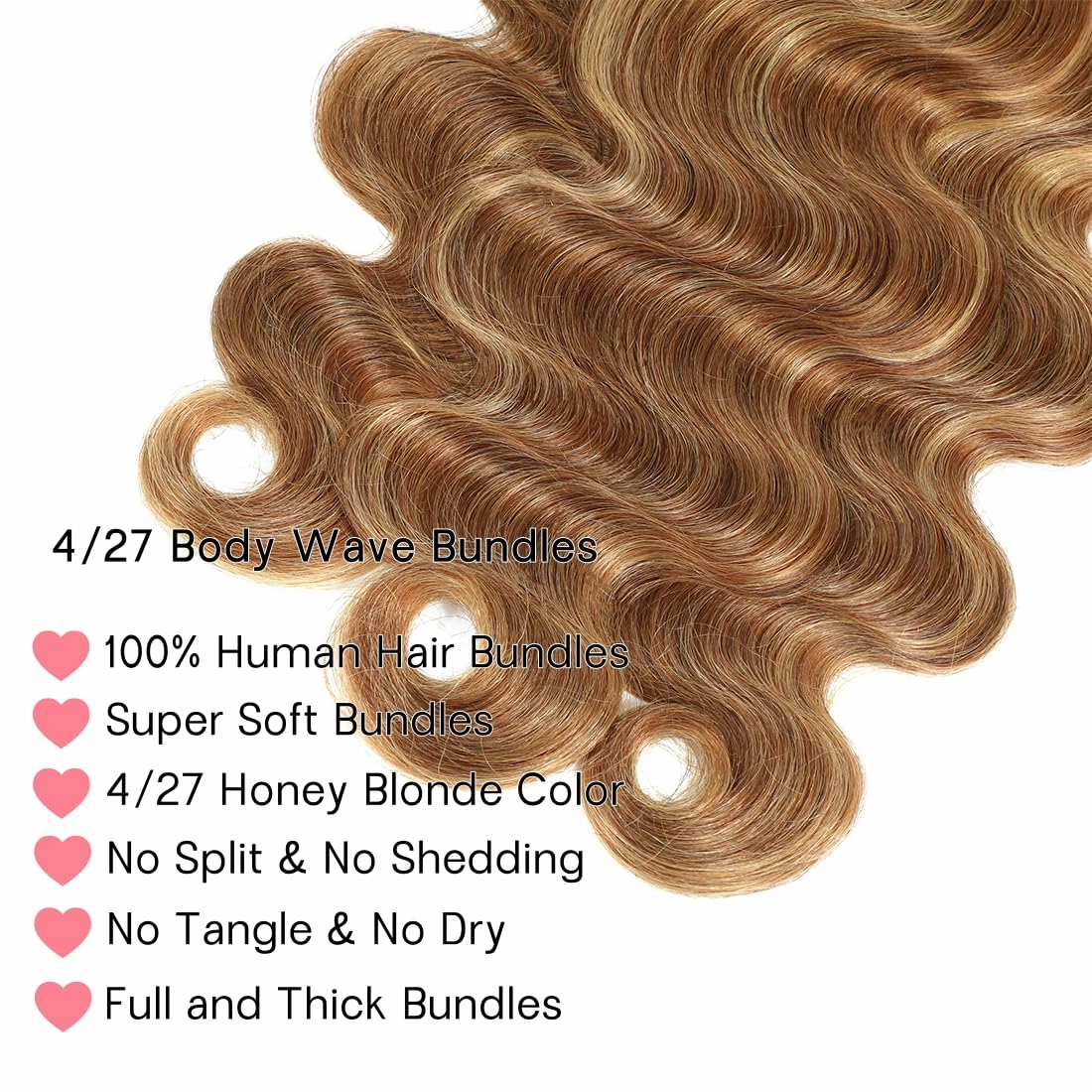 Highlight Body Wave 3 Bundles With Closure Human Hair 14 16 18 12 Honey Blonde 12A 100% Virgin Brazilian Wavy Bundles With 4x4 Closure Thick Track Ombre Brown Colored Human Hair Bundles With Closure