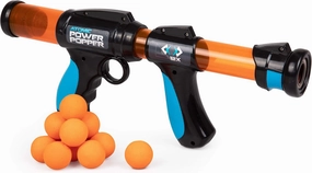 Hog Wild Atomic Power Popper Shooting Game Toy - Rapid Fire Foam Blaster with 12 Soft Foam Bullet Balls - Pump to Fire Up to 20 Feet - Indoor & Outdoor Yard Game - Gift for Boys, Girls, Kids Ages 4 