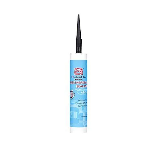 Homdum WEATHERSEAL 100% neutral Silicone Sealant alseal weatherproof sealant with superior Adhesive Cartridge Low VOC indoor and outdoor use mat white 300 ml
