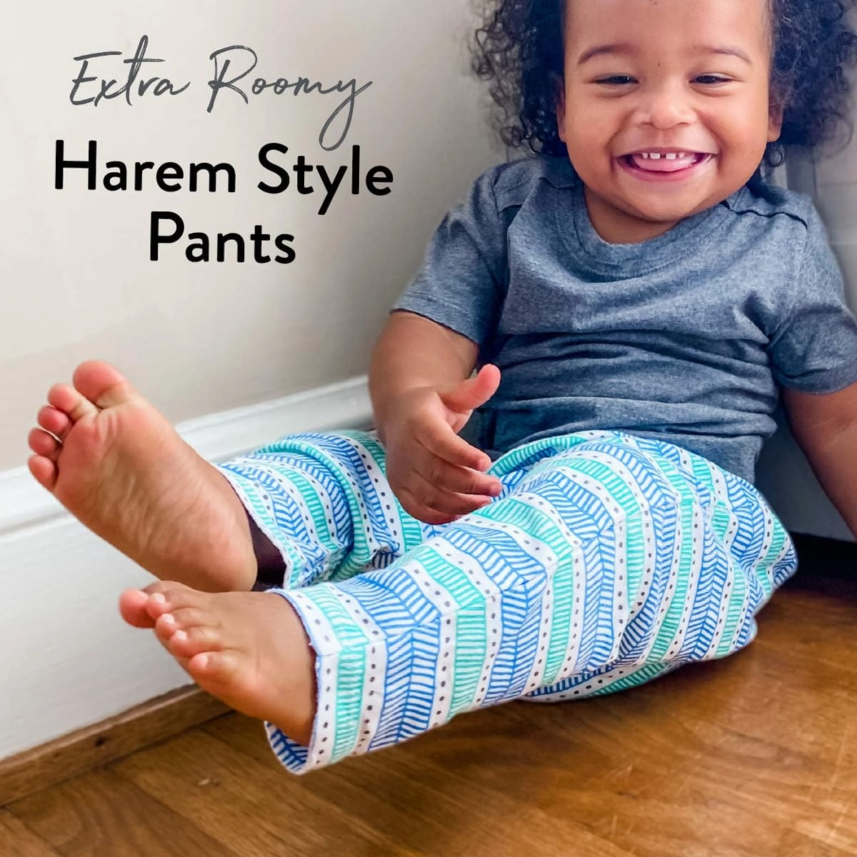 HonestBaby Multipack Harem Pants Roomy Fit Pull on Bottoms 100% Organic Cotton for Infant Baby Boys, Girls, Unisex