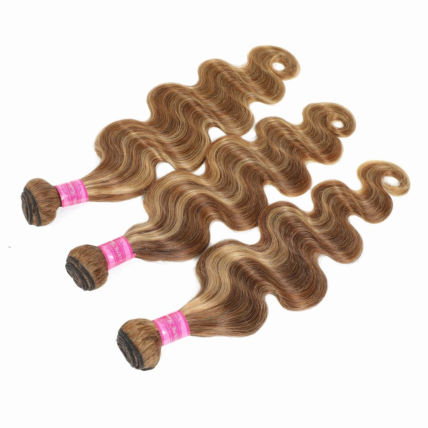 Honey Blonde Body Wave Bundles Ombre Brown Bundles Human Hair 18 18 18 Inch Blonde Highlight Bundles Human Hair Silky And Soft 3 Bundles Hair Weave Remy Hair Extensions