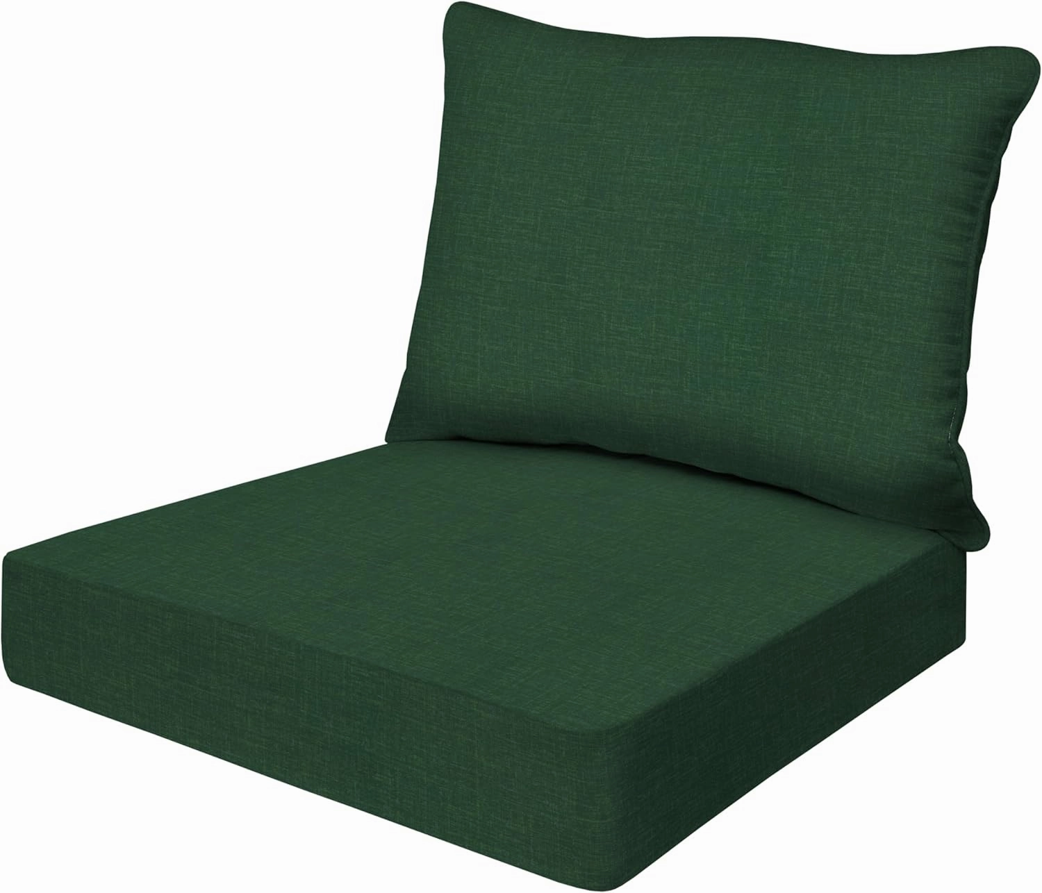 Honeycomb Essentials Outdoor Deep Seating Cushion, 24” x 24”, Hampton Texture Hunter Patio Chair Cushion