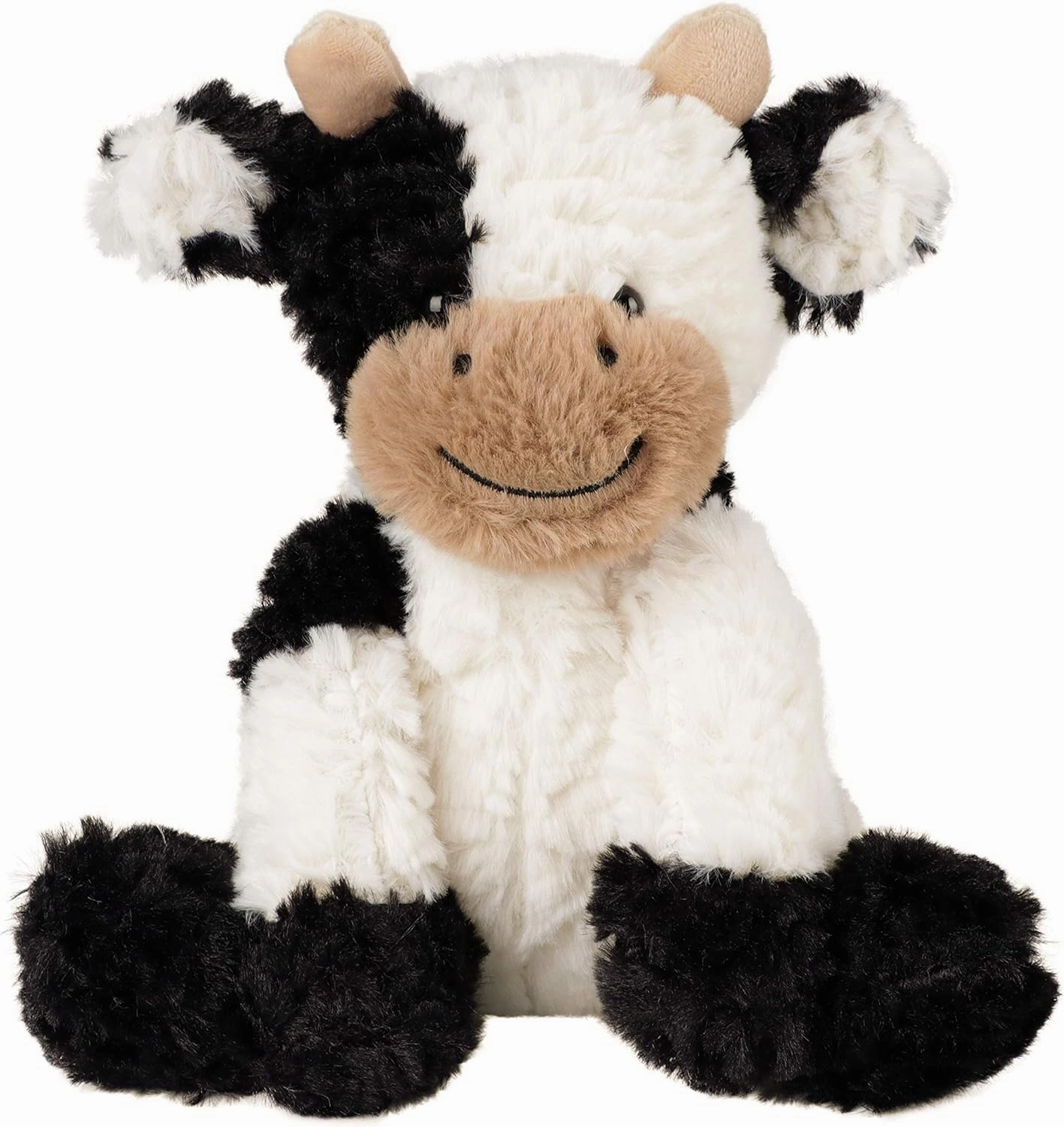 Hopearl Adorable Plush Cow Toy Floppy Dairy Cattle Soft Stuffed Animal Cute Birthday Gifts for Boys Girls Kids Toddlers, 9''