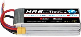 HRB 6S 1800mAh Lipo Battery with XT60 Plug 50C 22.2V RC Lipo Battery Compatible with RC Airplane Helicopter Quadcopter Car Truck Boat