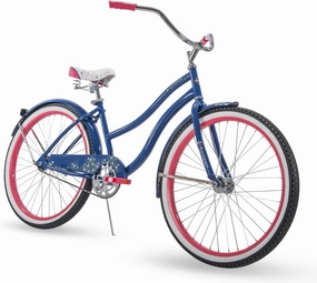 Huffy Cruiser Bike, Fairmont or Woodhaven Model, 20/24/26 Inch Sizes, Perfect for Casual Rides, Ergonomic Upright Design, Fenders Prevent Spray, Rear Rack and Basket Available, Simple Coaster Brakes